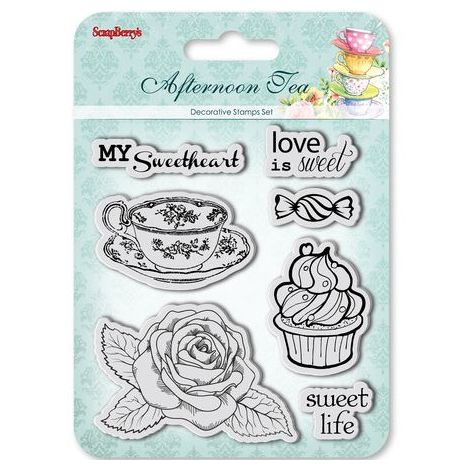 Stemple akrylowe ScrapBerry's 10.5cm, Afternoon Tea